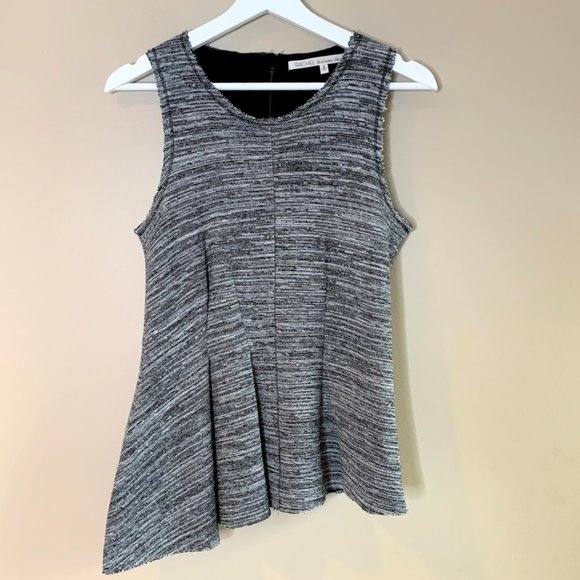 Rachel Roy 'Amelia' Asymmetrical Tweed Shell - M - Picture 2 of 7